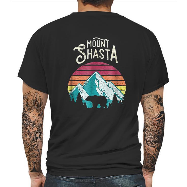 Vintage Mount Shasta Mountains Bear Mens Back Print T-shirt