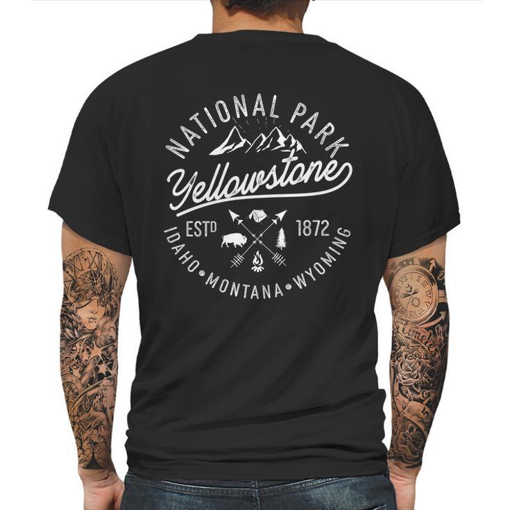 Vintage National Park Yellowstone Estd 1872 Logo Mens Back Print T-shirt