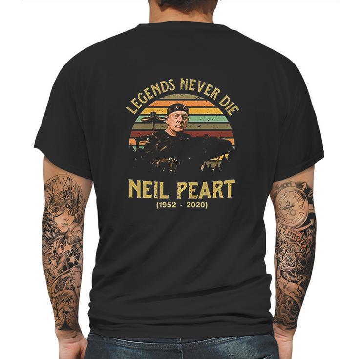 Vintage Neil Peart Legend Never Die Mens Back Print T-shirt