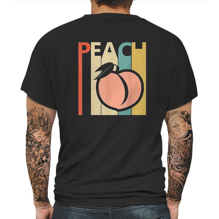 Vintage Peach Peach Fruit Emoji Gift Mens Back Print T-shirt