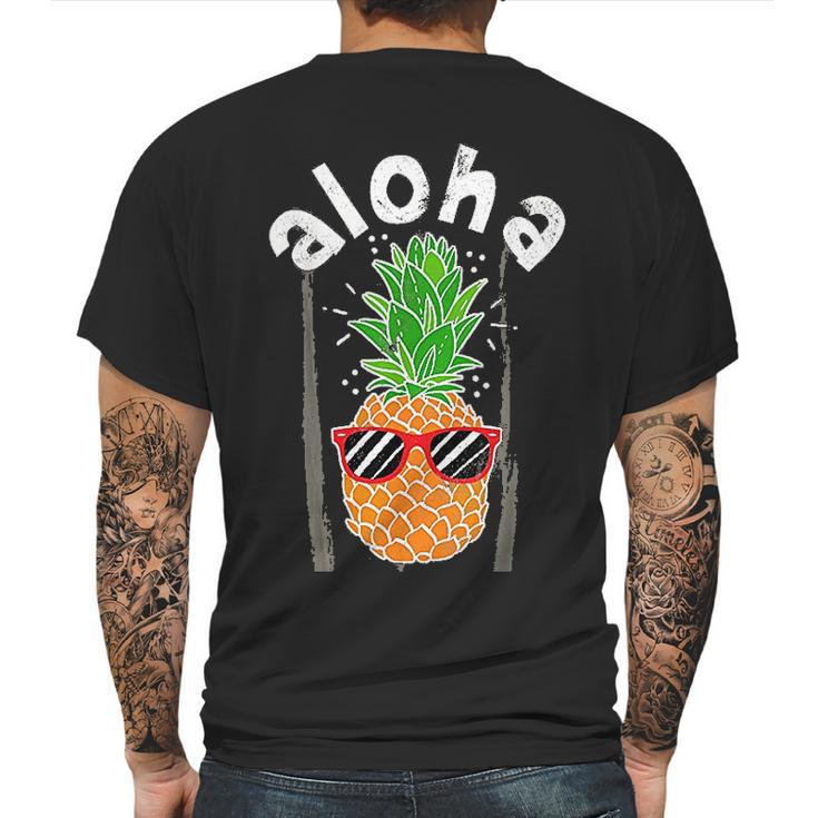 Vintage Pineapple Aloha Sunglasses Hawaiian Mens Back Print T-shirt