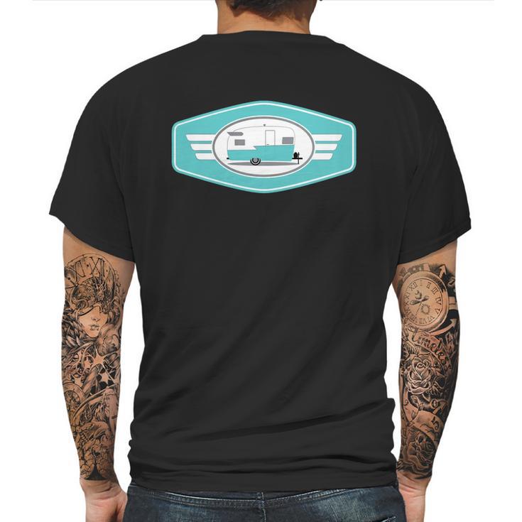 Vintage Shasta Camper Trailer Mens Back Print T-shirt