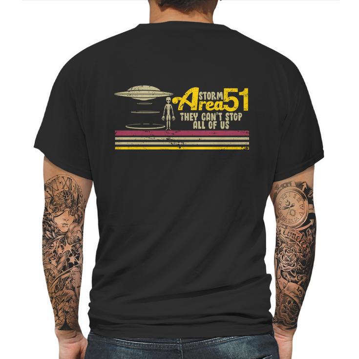 Vintage Storm Area 51 They Cant Stop All Of Us Mens Back Print T-shirt