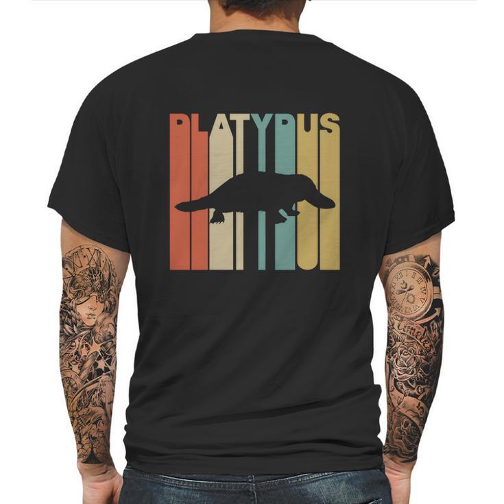 Vintage Style Platypus Silhouette T-Shirt Mens Back Print T-shirt