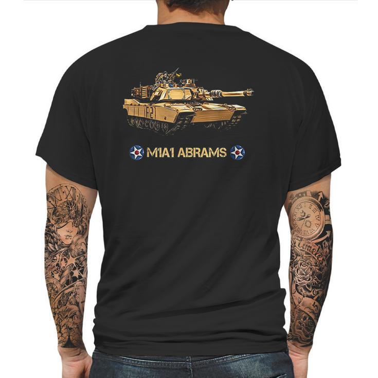 Mens Vintage US Army M1A1 Abrams Main Battle Tank Mens Back Print T-shirt