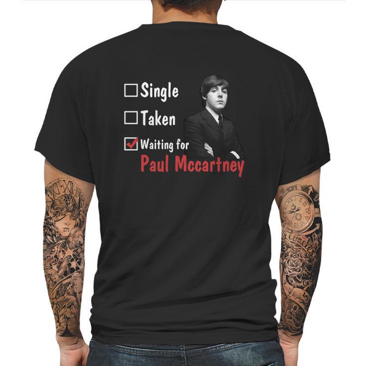 Vintage Waiting For Paul Mccartney Mens Back Print T-shirt