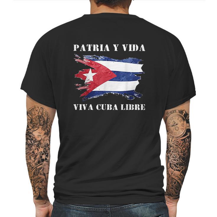 Viva Cuba Libre Patria Y Vida Mens Back Print T-shirt