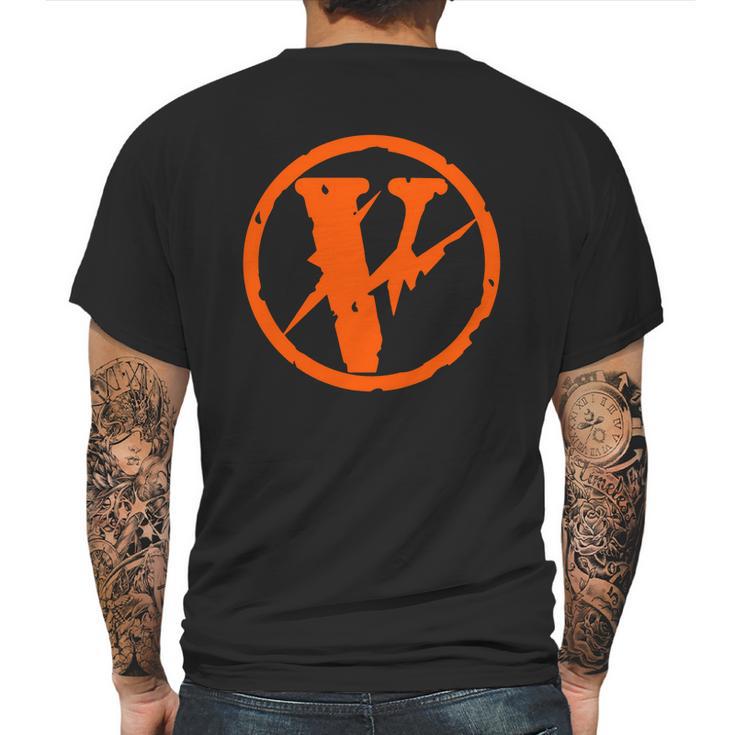 Vlone Friends Black Orange Tshirt Vlone Shirt Mens Back Print T-shirt