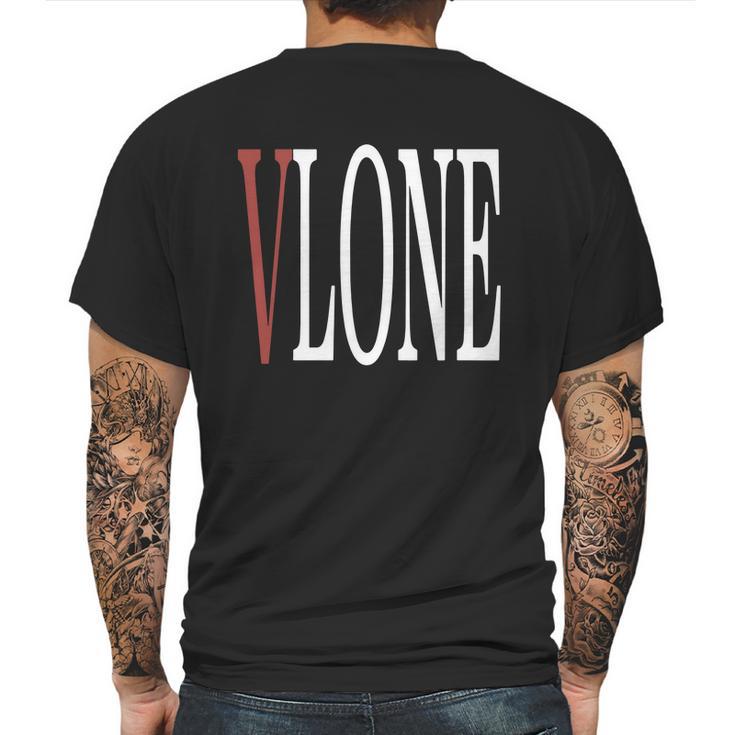 Vlone In White Hoodies Mens Back Print T-shirt