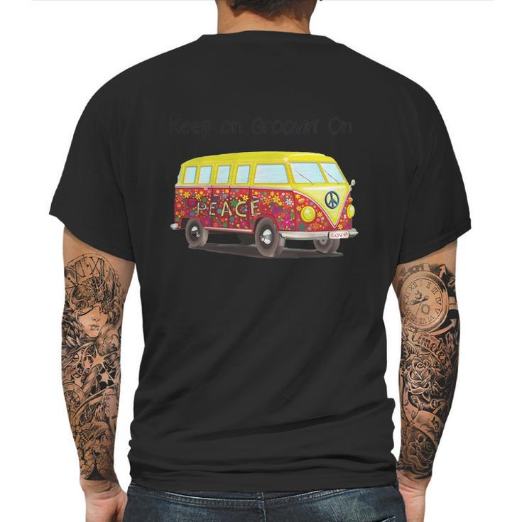 Volkswagen Peace Bus Keep On Groovin On Mens Back Print T-shirt