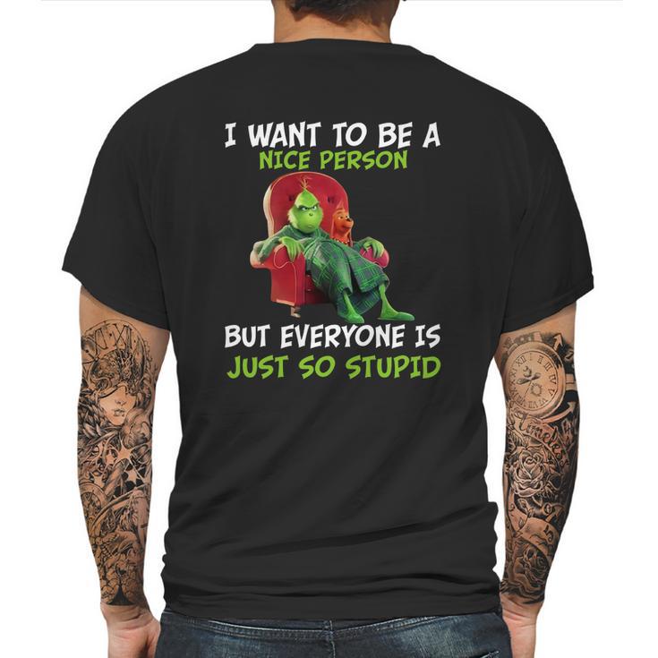 I Want To Be A Nice Person Mens Back Print T-shirt