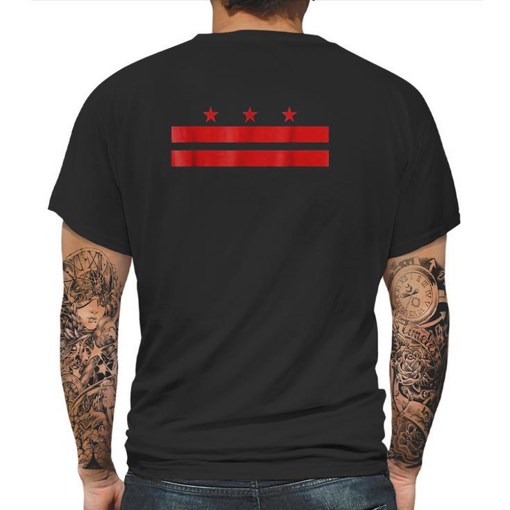 Washington Dc District Of Columbia Flag Mens Back Print T-shirt