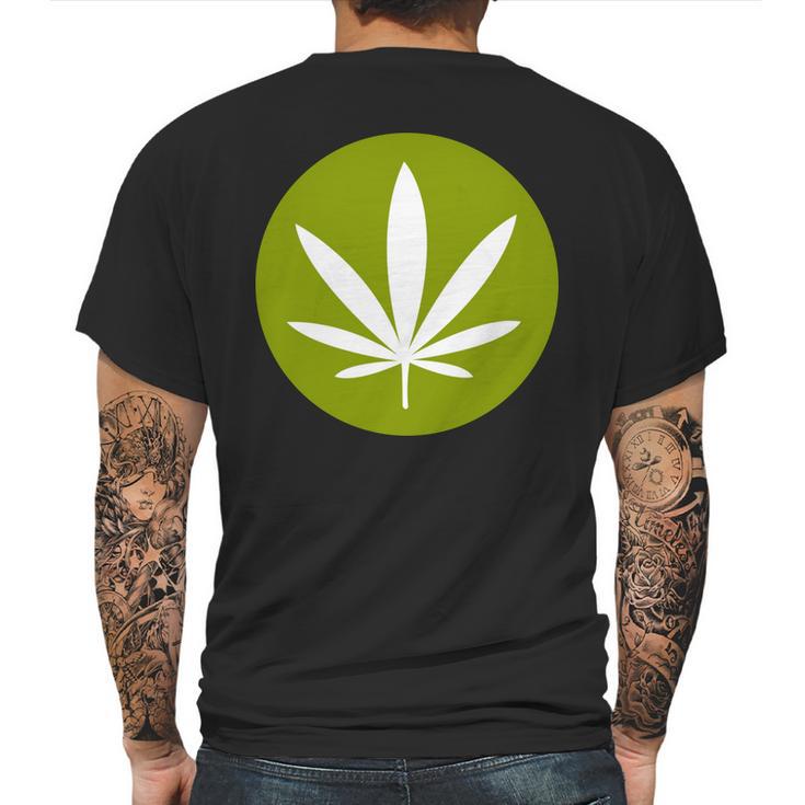 Weed Sativa Leaf T-Shirt Mens Back Print T-shirt