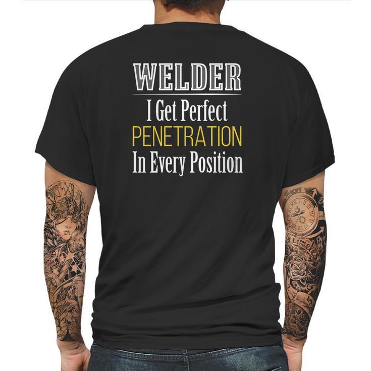 Welder Penetration Mens Back Print T-shirt