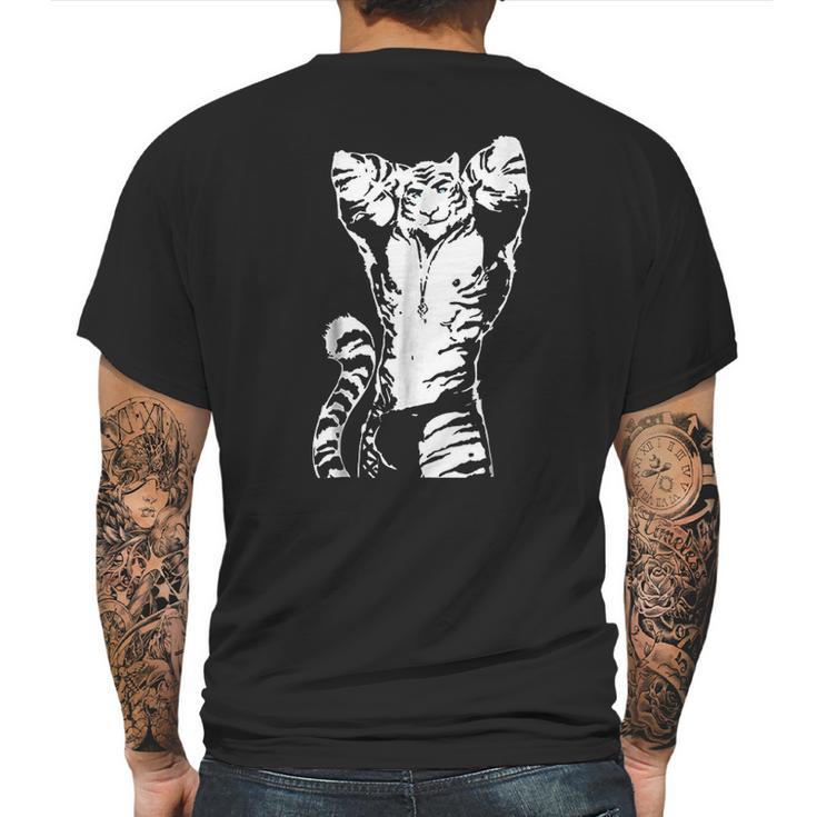 White Tiger Kemono Furries Mens Back Print T-shirt