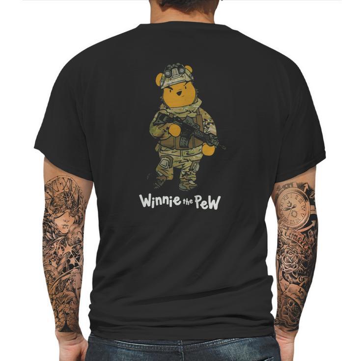 Winnie The Pew Bear Soldier Mens Back Print T-shirt