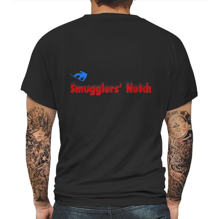 Winter And Snow Fun In Smugglers Notch T-Shirt Mens Back Print T-shirt