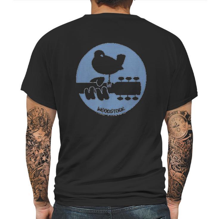 Woodstock Circle Dove Mens Back Print T-shirt