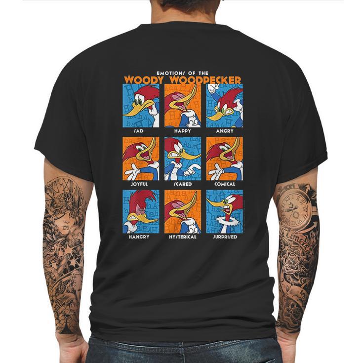 Woody Woodpecker Emotions Vintage Panel Poster Mens Back Print T-shirt