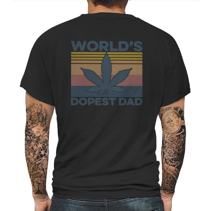 World’S Dopest Dad Weed Vintage Shirtc Mens Back Print T-shirt