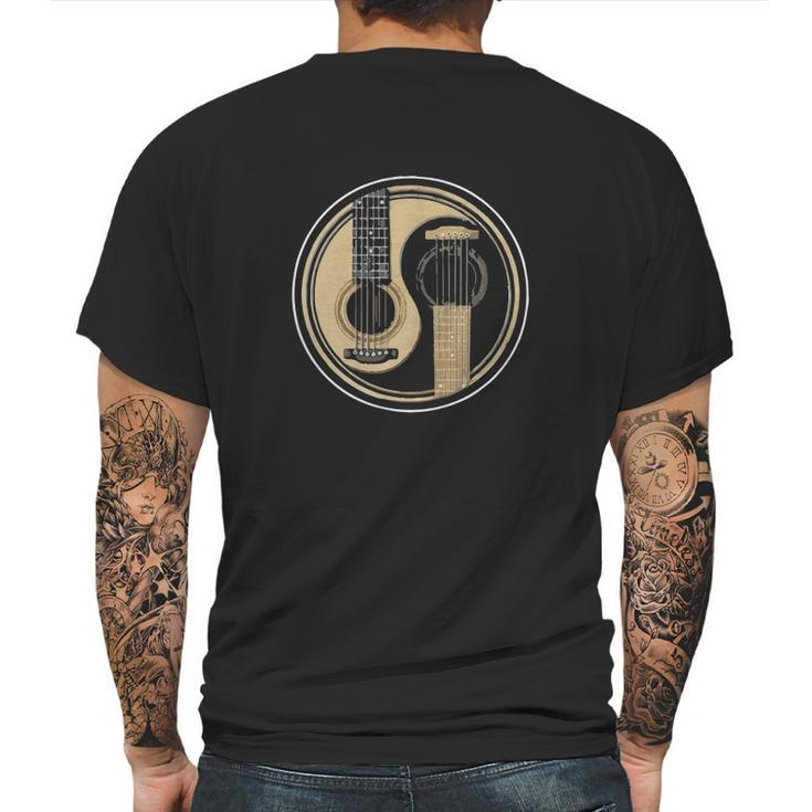 Yin Yang Guitar Rock Shirt Funny Guitar Mens Back Print T-shirt