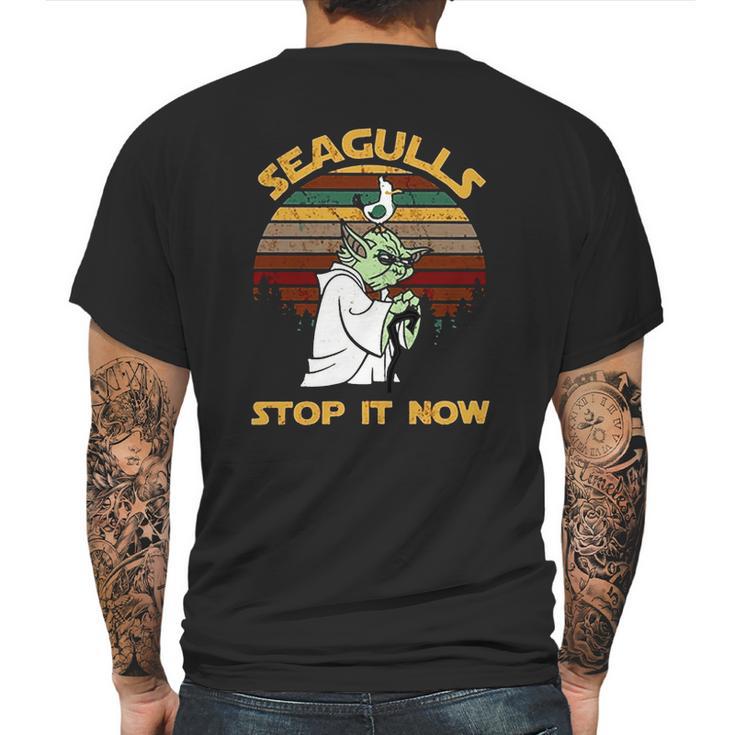 Yoda Seagulls Stop It Now Shirt Mens Back Print T-shirt