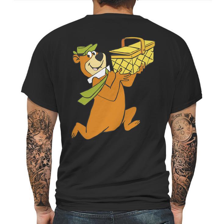 Yogi Bear Picnic Mens Back Print T-shirt