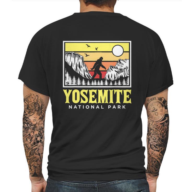 Yosemite National Park Us Bigfoot Sasquatch Yeti Funny Gift Mens Back Print T-shirt