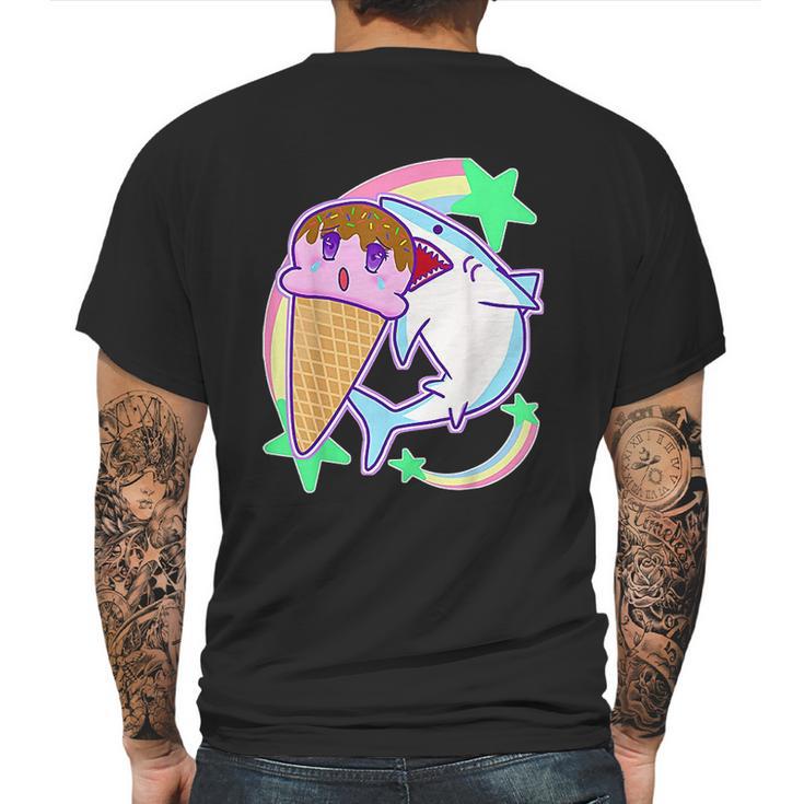 Yume Kawaii Pastel Goth Ice Cream And Shark Fairy Kei Mens Back Print T-shirt