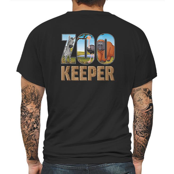 Zookeeper Costume African Savanna Zoo Keeper Animals Lover Mens Back Print T-shirt