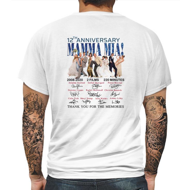 12Th Anniversary Mamma Mia Mens Back Print T-shirt