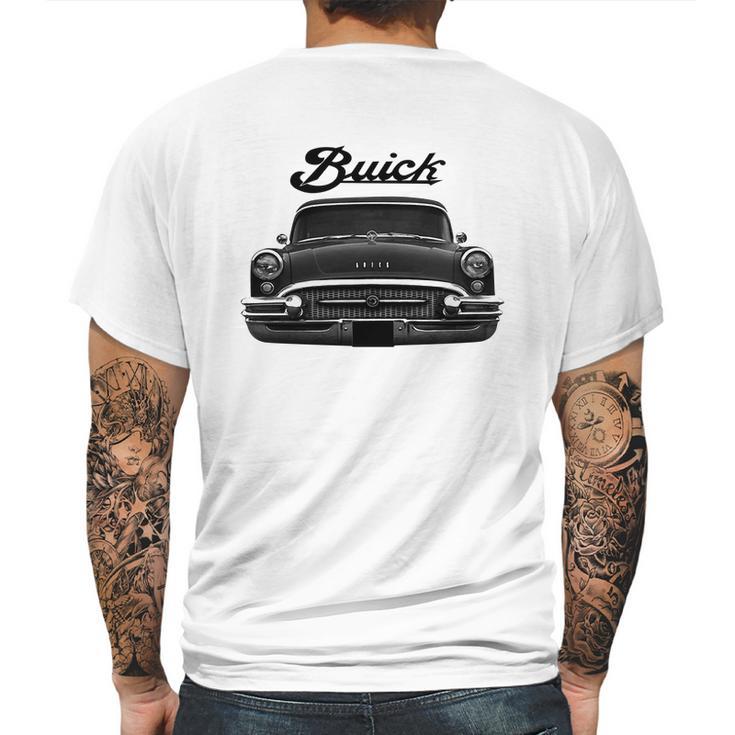 1955 Buick Front Black Mens Back Print T-shirt