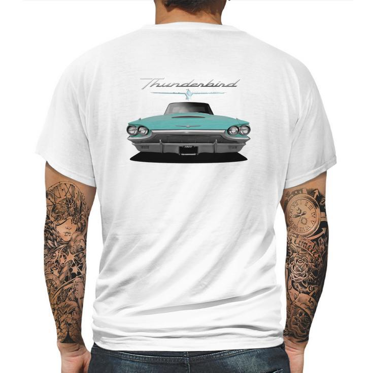 1965 Thunderbird Front Brittany Blue Mens Back Print T-shirt