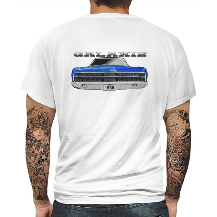 1969 Ford Galaxie Ltd Two Sided Blue Mens Back Print T-shirt