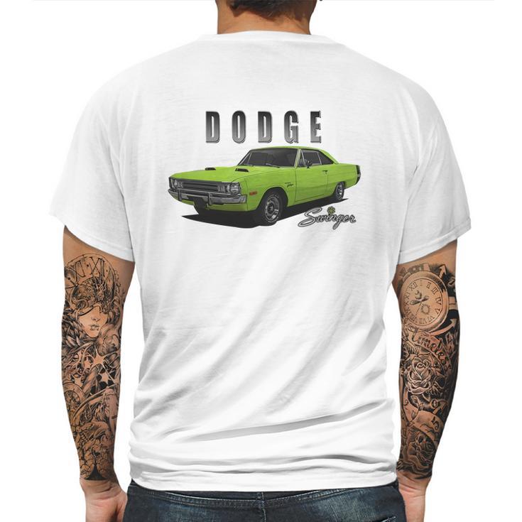 1972 Dodge Dart Swinger Green Mens Back Print T-shirt