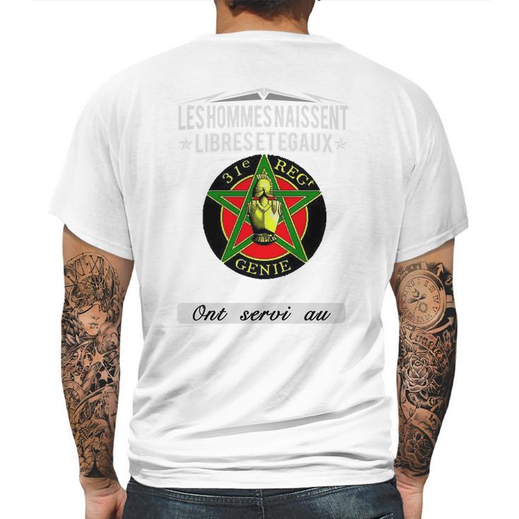 31E Regiment Du Genie Mens Back Print T-shirt