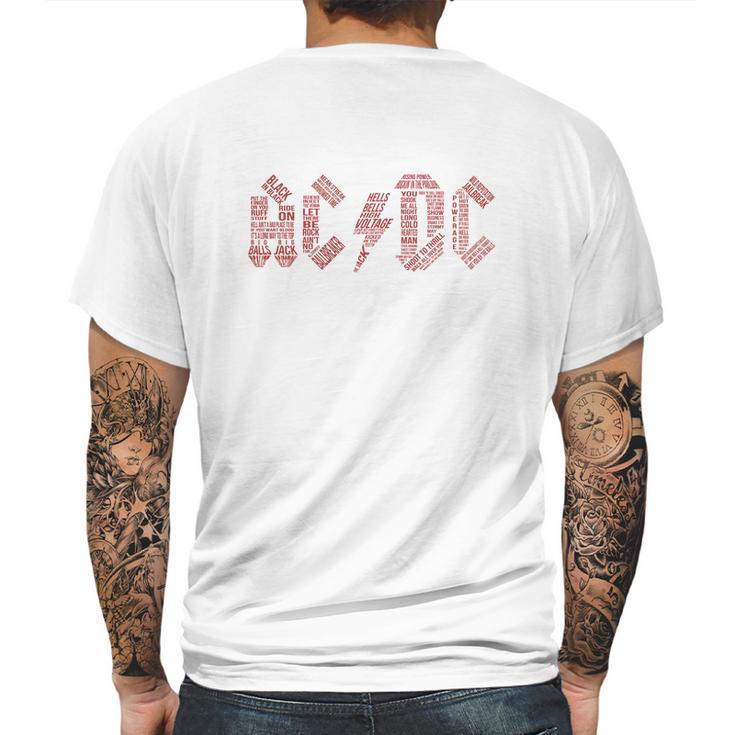 Ac Dc Song Mens Back Print T-shirt