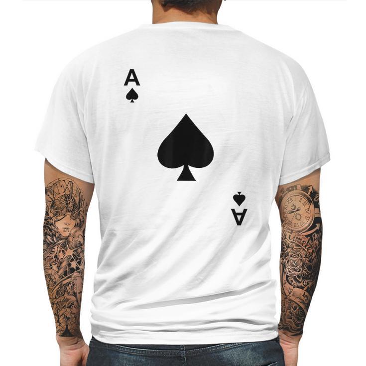 Ace Of Spades  Blackjack Cards Poker Mens Back Print T-shirt