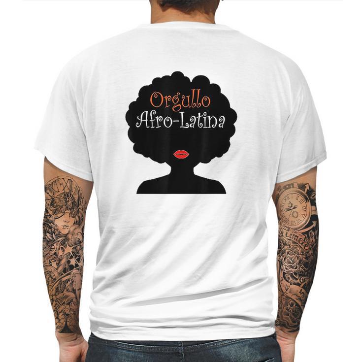 Afro Latina Proud Latinx Orgullo Black Spanish Mens Back Print T-shirt