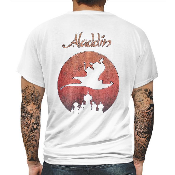 Aladdin Sunset Logo Poster Graphic Mens Back Print T-shirt