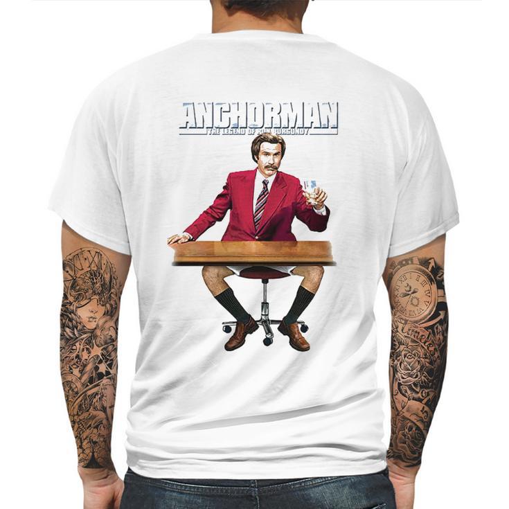 Anchorman Ron Burgundy Mens Back Print T-shirt