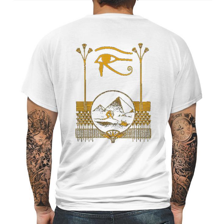 Ancient Egyptian Eye Of Horus  Egypt Art Pyramid Mens Back Print T-shirt