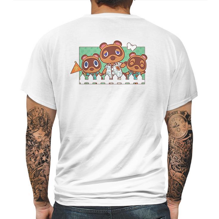 Animal Crossing New Horizons Nook Family Mens Back Print T-shirt