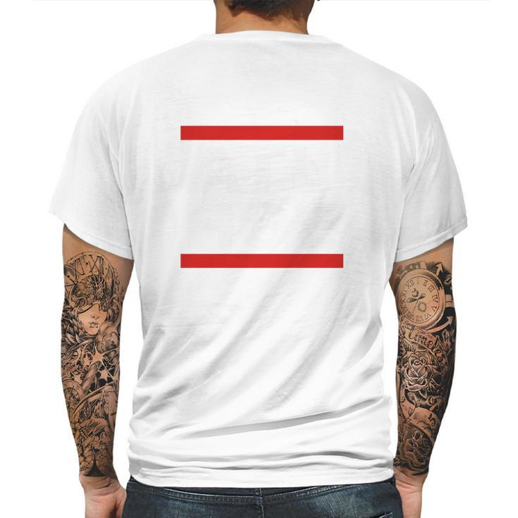 Atl Hoe Red Line Mens Back Print T-shirt