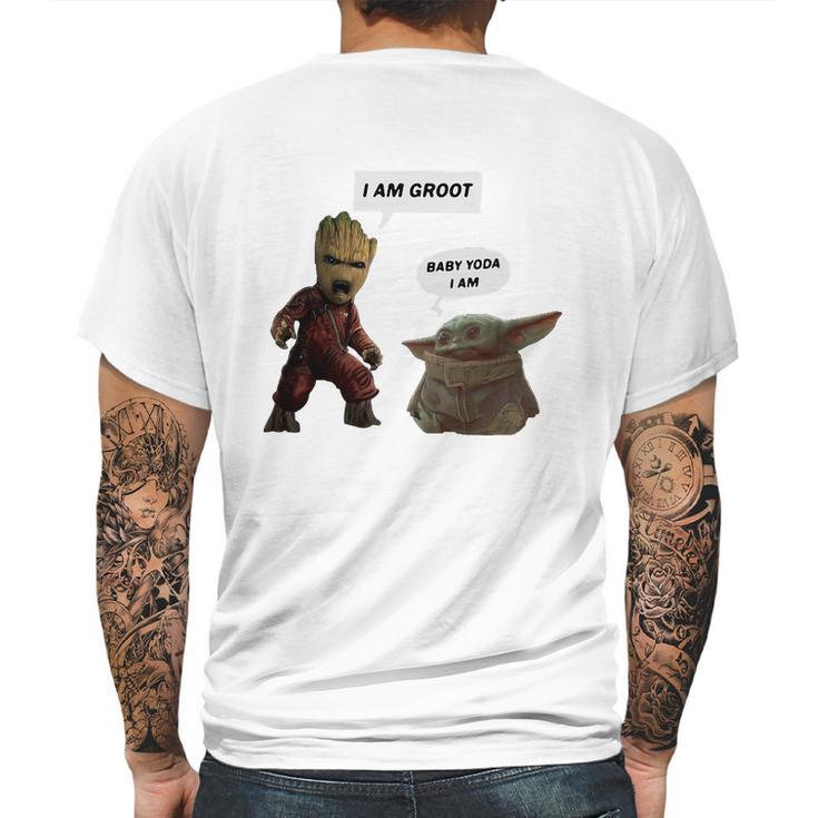 Baby Groot I Am Groot Baby Yoda I Am Mens Back Print T-shirt