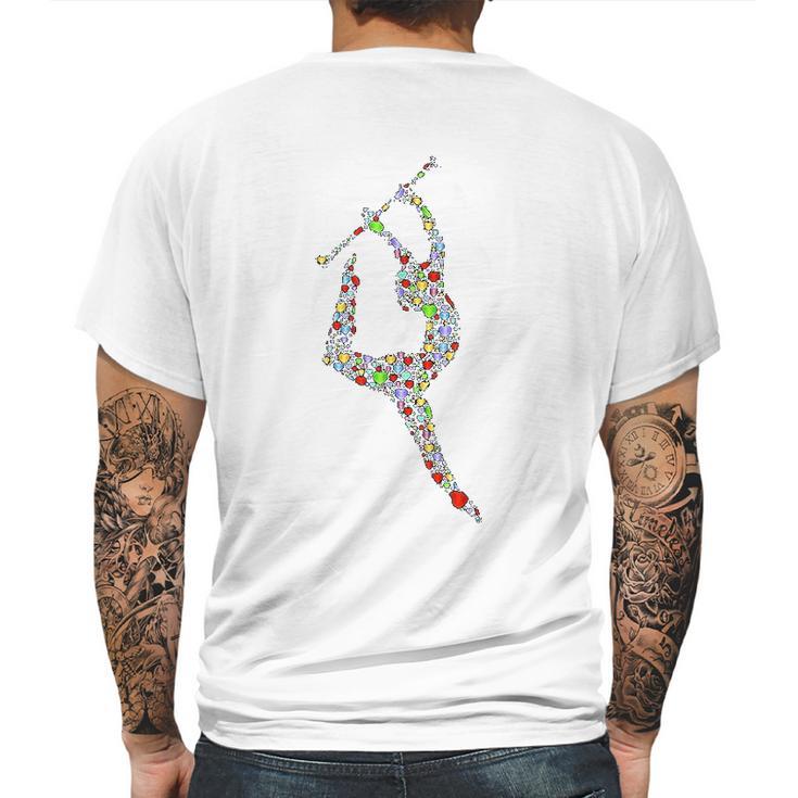 Baton Twirling Girl Silhouette Gift Twirler Gifts Mens Back Print T-shirt