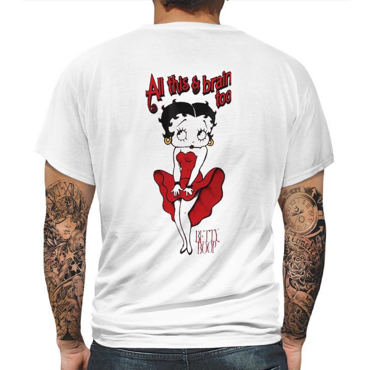 Betty Boop Brains Insulated Mens Back Print T-shirt