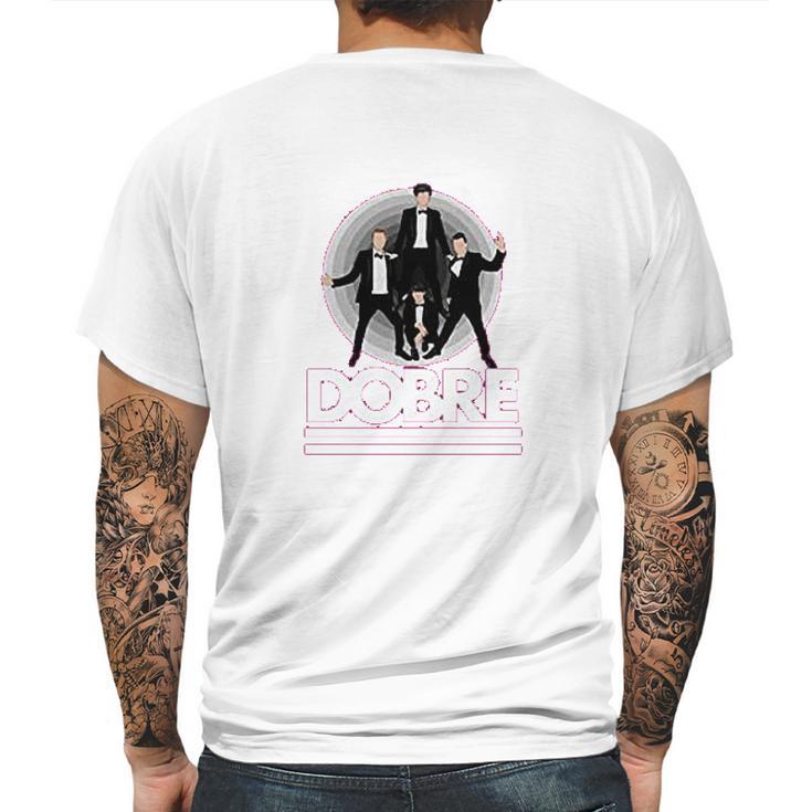 Black-White Dobre Brothers Mens Back Print T-shirt