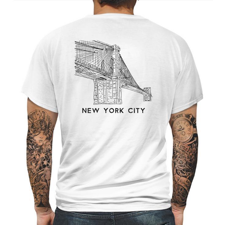 Brooklyn Bridge New York City Ny Mens Back Print T-shirt