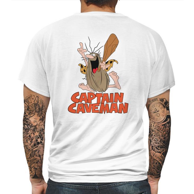 Captain Caveman Mens Back Print T-shirt